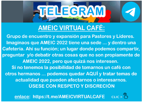 Grupo de encuentro Telegram para Pastores y Líderes 